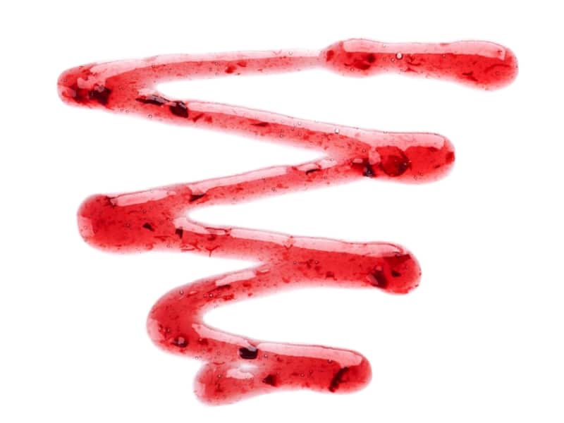 Strawberry syrup drizzle